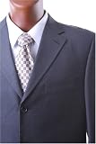 Men's Super 140's Single Breasted Charcoal Wool Dress Suit