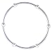 Kids Size Sterling Silver Stretch Bangle 6 Section Polished.