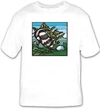 T-shirt with plant, weasel, ferret, rodent, jumping