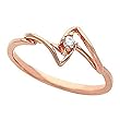 14K Rose Gold Diamond Promise Ring - 0.03 Ct.