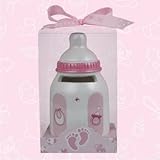 UPC 818658010018 product image for De Yi 21001-PK Baby Shower Bottle Piggy Bank Favors in Pink - Set of 12 | upcitemdb.com