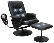 Comfort Products Relaxzen 8-Motor Massage Leisure Chair with Heat, Black