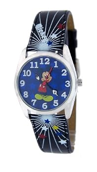 Disney #41494A Unisex Mickey Mouse Watch with Printed Band