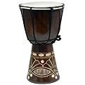 Tall Carved Jembe Drum