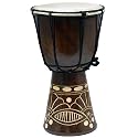 Tall Carved Jembe Drum