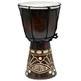 Tall Carved Jembe Drum