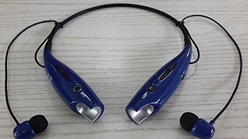 Soundbeats Universal Wireless Music A2dp Stereo Bluetooth Headset Universal Vibration Neckband Style Headset Earphone Headphone for Cellphones Such As Iphone, Nokia, Htc, Samsung, Lg, Moto, Pc, Ipad, PSP and so on & Enabled Bluetooth (Dark Blue)