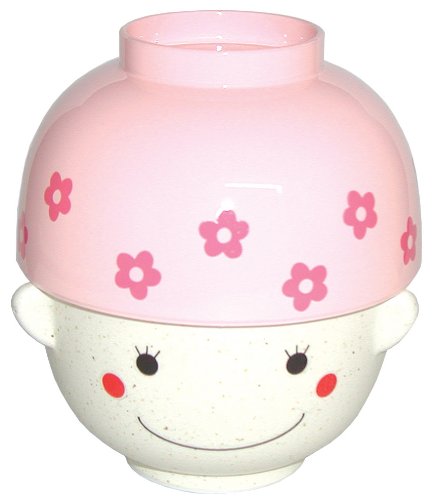 まんぷく茶碗と碗 お嬢ちゃん ピンク SAN1832