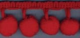 Pom Pom Fringe 3/4 Inch Wide 8 Yds.-Red