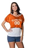 Oklahoma State Cowboys Women's Orange Cropped Top Mesh Jersey