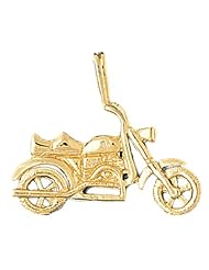 Dazzlers Solid 14k Gold Motorcycle Charm Pendant Available in three colors from jewelsberry (weights: 3.7 grams only)