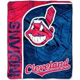 Cleveland Indians 50" x 60" Micro Raschel Throw Polyester Binding Graphic Background Durability