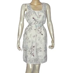 Floral Sun Dress Casual Tank Spaghetti Straps Flirty Cotton Fabric Size 22 (sds111a)