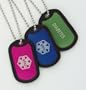 Diabetes Kids Medical Alert Dog Tag ID Necklace ~ Pink