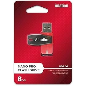 Imation Nano Pro Flash Drive USB 2.0 for MacOS9 or Windows 10000 Write Cycles 8GB Ref i24246