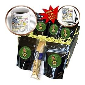 Londons Times Funny Famous Cartoons - Chicken Crossing Guard - Coffee Gift Baskets - Coffee Gift Basket