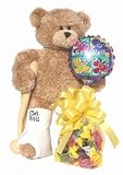 Gund Break A Leg Get Well Bear - w/Baloon & Candy