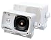 PYLE PLMR24 3.5-Inch 200 Watt 3-Way Weather Proof Mini Box Speaker System (White)