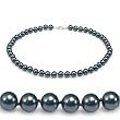 Genuine Swarovski Crystal Pearl Necklace- Tahitian (8mm)