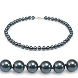 Genuine Swarovski Crystal Pearl Necklace- Tahitian (8mm)