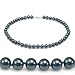 Genuine Swarovski Crystal Pearl Necklace- Tahitian (8mm)