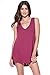 Alexander + David Womens Casual Loose Knit V-Neck Tank Top with Uneven Hem Hi-Lo Bottom