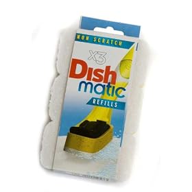 9 Non Scratch Dishmatic White Refill Sponges