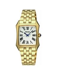 Seiko Silver Dial Gold Tone Stainless Steel Ladies Watch SXGP22