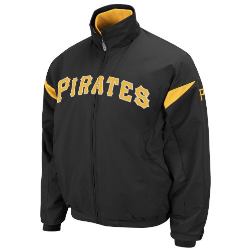 MLB Pittsburgh Pirates Premier Lightweight Fullzip Thermabase Jacket, Pro Black/Pro Gld Pirates Premie, X-Large