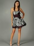 Gathered Rosette Tulle Cocktail Dress for Bridesmaid Formal Prom