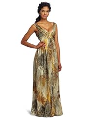 V-neck Sleeveless Chiffon/Elastane/Linen/Viscose Ruched Gathered Maxi Dress 