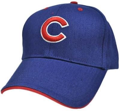 MLB Chicago Cubs 3D Baseball Hat Cap Royal Blue Red Constructed Licensed Cotton
