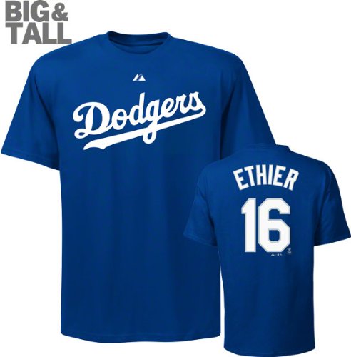 Andre Ethier Big & Tall Los Angeles Dodgers #16 Name and Number T-Shirt