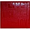 MBI by MCS Embossed Gloss Expressions 12-Inch by 12-Inch Top Load Scrapbook, Red, Embossed "Live, Laugh, Love"