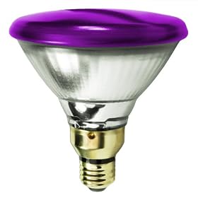 90 Watt - PAR38 - Purple - 130 Volt - 2500 Life Hours - Halogen Light Bulb - Sylvania 14577-7