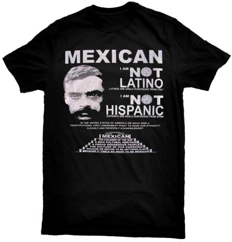 SoMexican Men's Mexican Not Latino T-Shirt Medium Black