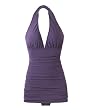 Spiegel Shirred One-Piece Halter Swimsuit Dress
