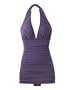 Spiegel Shirred One Piece Halter Swimsuit Dress