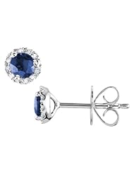 Gemstone Earrings in 14K White Gold