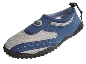 Navy/Grey Men's Wave Water Shoes Pool Beach Aqua Socks, Yoga , Exercise - 4 different colors (10)