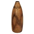 Handmade Terracotta Oriental Vase In Bronzed Earth Tones