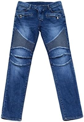 GuyLook Mens Body-skimming Designer Blue Skinny Biker-Jeans 197 W32(Label-XL/48) Blue
