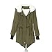 Leegoal Fashion Denim Trench Coat Hooded Outerwear Jean Jacket
