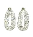 4 Row Rhinestone Hoop Earrings