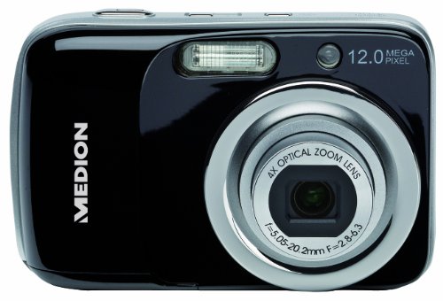 Medion Life E43003 Digitalkamera (12 Megapixel, 4 -fach opt.Zoom, 6,9 cm (2,7 Zoll) Touchscreen Display) schwarz