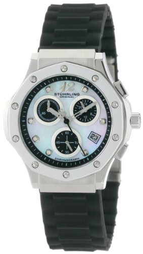 Stuhrling Original Women's 180R.11167 Lifestyles Collection Cosmo Sport Swarovski Crystal Mother-Of-Pearl Date Watch