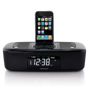 Memorex Mi 4290 P Radiowecker (UKW-Tuner, LC-Display, Dock) f�r Apple iPod und iPhone schwarz