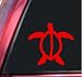 Hawaiian Honu Sea Turtle Red Vinyl Decal Sticker