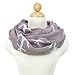 Premium Anchor Print Infinity Loop Fashion Scarf, Taupe