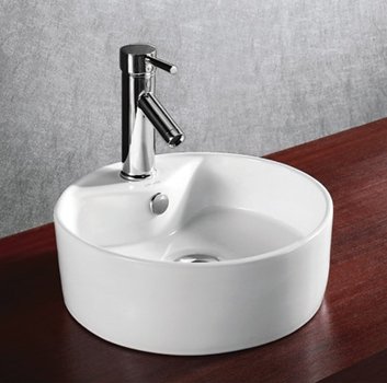 ELANTI EC9869 Porcelain White Bowl Sink